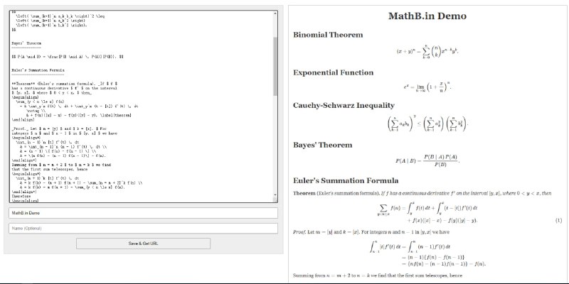 LaTeX/Markdown数学公式分享平台 MathB.in | #LaTeX
