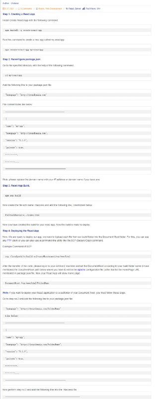 在基于 Linux 的服务器上部署 React 应用程序