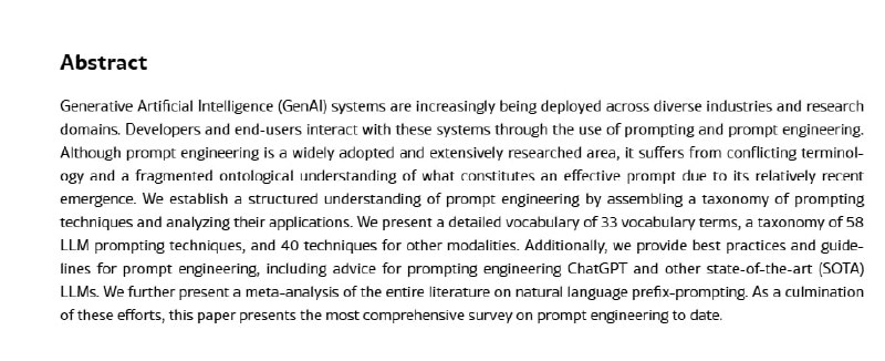 一本免费且详尽的80页Prompt Engineering指南，涵盖了Chain-of-Thought（CoT）、Retrieval Augmented Generation（RAG）、评估方法、智能代理（Agents）、Prompt Hacking、多模态提示等前沿技术