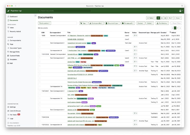 一款功能强大的文档管理系统 Paperless-ngx | #笔记工具 #工具它能够将你的纸质文档转换成在线可搜索的文档，并进行分类和索引，方便随时搜索查阅