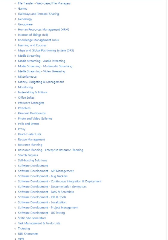 Awesome-Selfhosted 一些有意思的自托管开源项目，适合  #全栈 工程师Awesome-Selfhosted 一些有意思的自托管开源项目，适合  #全栈 工程师