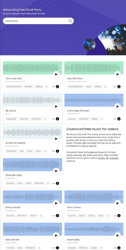 Mixkit，一个免费 #音频 #素材 下载网站