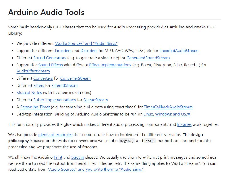 Arduino Audio Tools