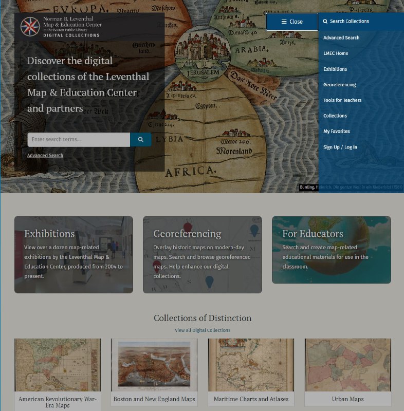 波士顿公共图书馆地图数字收藏传送门 | #图书馆