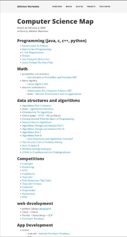 计算机科学地图Computer Science Map涵盖了 #计算机科学 方方面面的主题