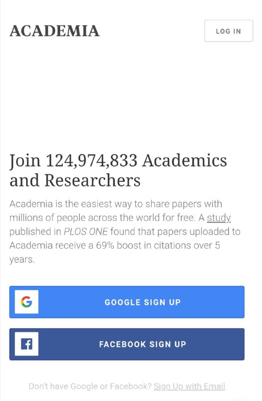 Academia是一家专门供科研人员使用的学术型社交网站，有学术界的Facebook之称