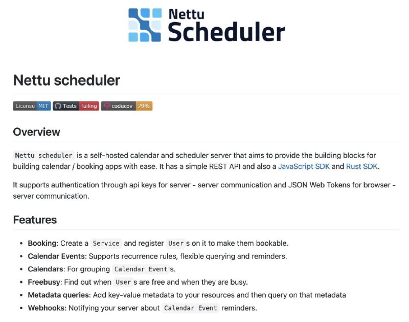 Nettu scheduler