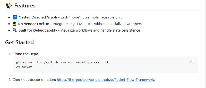 Pocket Flow Framework