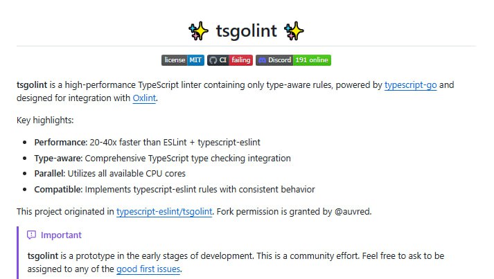 在线 TypeScript 项目中，代码质量检查总是绕不开 ESLint 配合 typescript-eslint，但速度慢、类型感知有限，给开发体验带来不少困扰