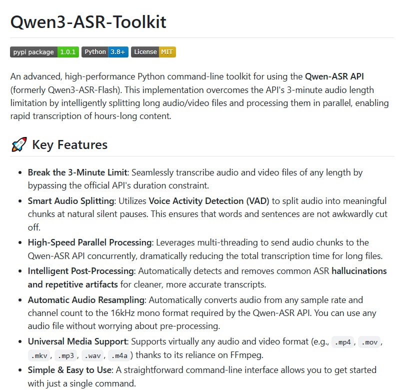 Qwen3-ASR-Toolkit