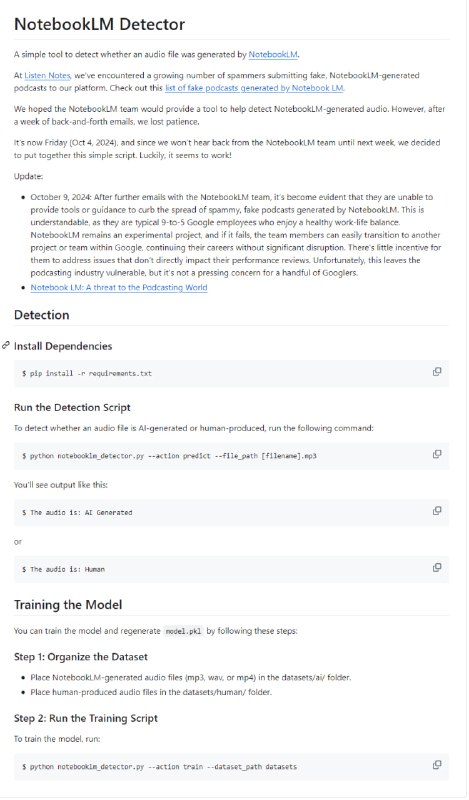 NotebookLM Detector