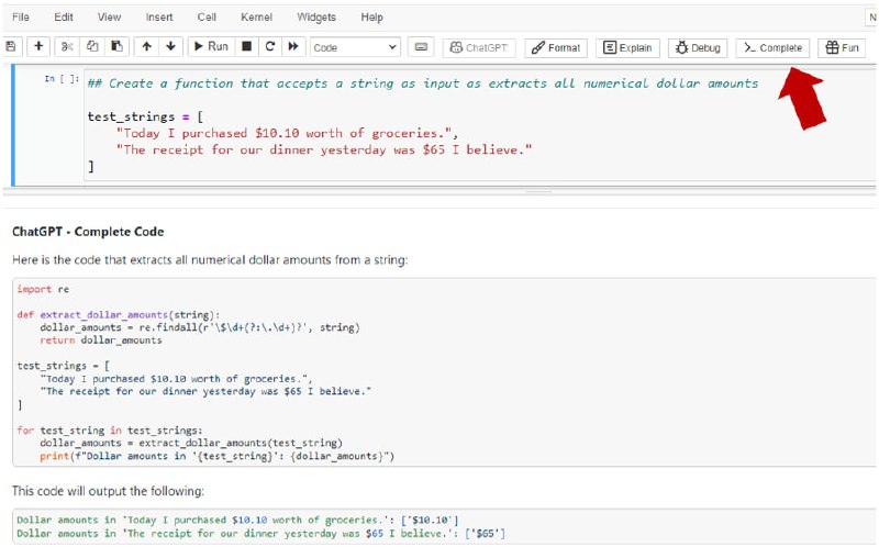 将 ChatGPT 集成到 Jupyter Notebooks 的浏览器插件ChatGPT for Jupyter是一个浏览器扩展，在Jupyter Notebooks和Jupyter Lab中提供各种帮助程序功能，由ChatGPT提供支持主要功能，有 ChatGPT