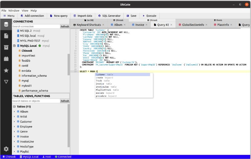 DbGate 开源跨平台的SQL+noSQL数据库客户端，提供macOS，Windows和多个LInux平台的下载