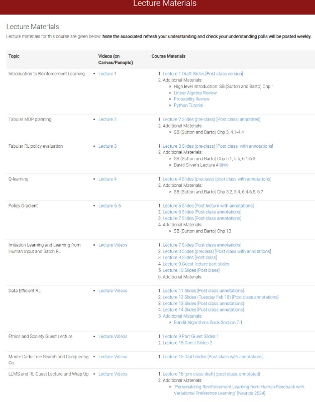 斯坦福公开课 CS234