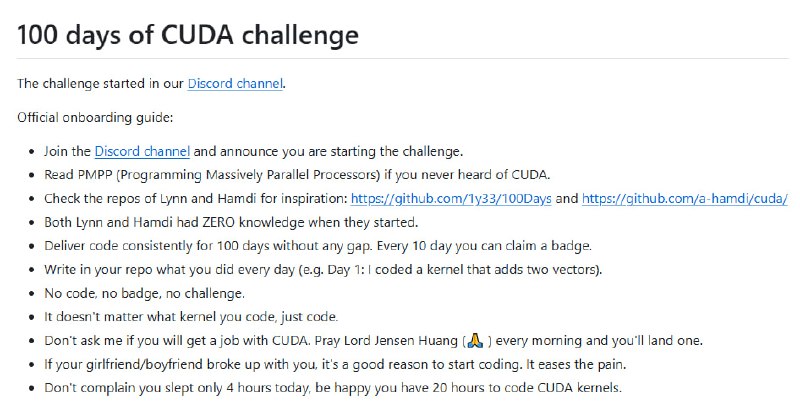 100 days of GPU Challenge