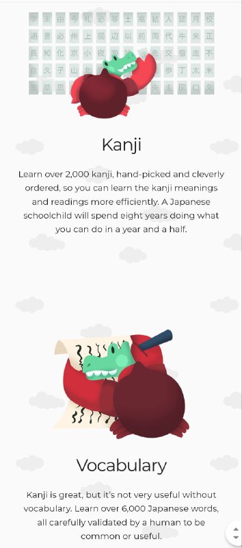 一个汉字学习应用程序WaniKani有助记符来教你网站上的每一个部首、汉字和词汇