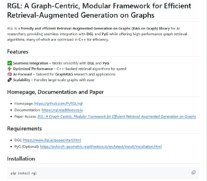 RGL - RAG-on-Graphs Library