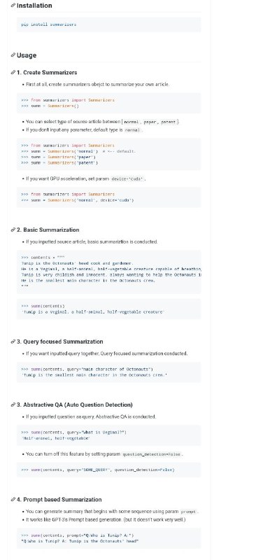 summarizers
