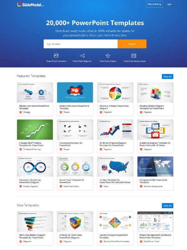 Slide Model，一个商务风格的 #PPT 模版 网站