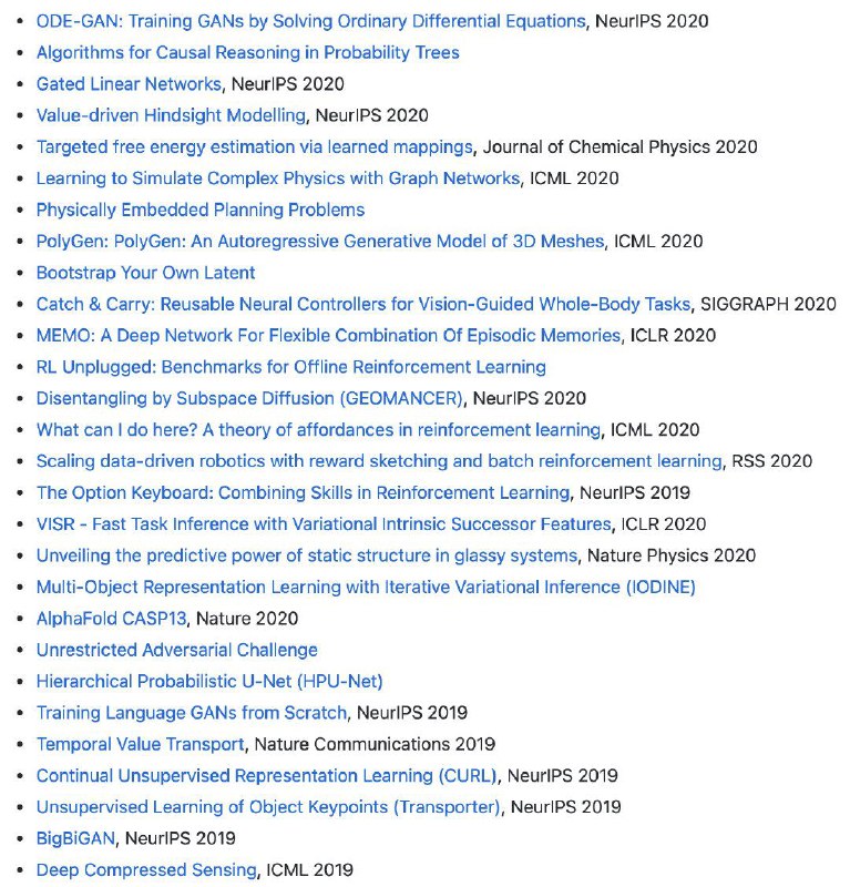 DeepMind 这里面收集了与 DeepMind 研究相关的论文、开源环境、 #数据集 及源代码