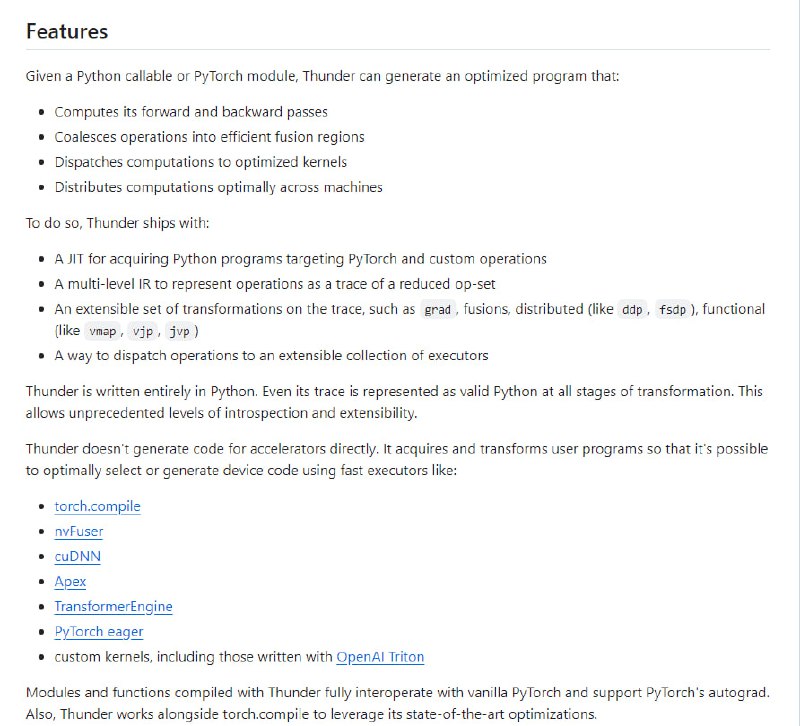 开源 PyTorch 代码编译器，可以使 PyTorch 程序更快，无论是单个加速器还是分布式环境