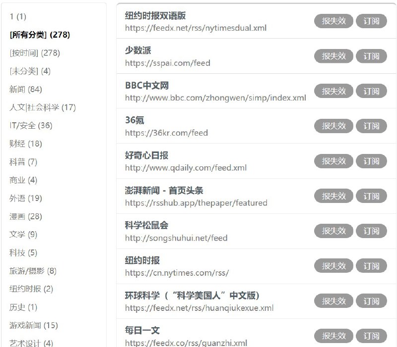 ‼️需要科学上网，登陆成功后可以在【网友分享】中看到所有已有RSS，在【我的订阅】中可以添加自定义RSS，如需使用，请进群联系群主添加邮箱到白名单中
