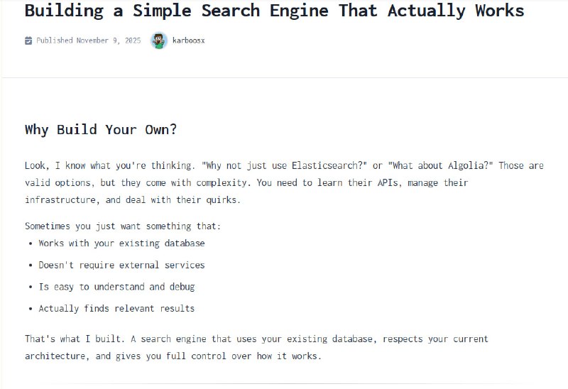 构建一个真正有效的简单搜索引擎 | blog | #教程 #搜索引擎“我知道你在想什么