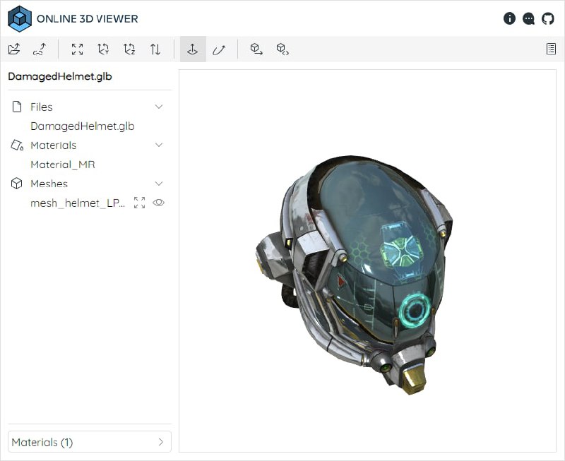 Online 3D Viewer，一款可在 Web 页面上查看与调试 #3D 模型的开源 #工具 ，支持环绕、平移、缩放等交互