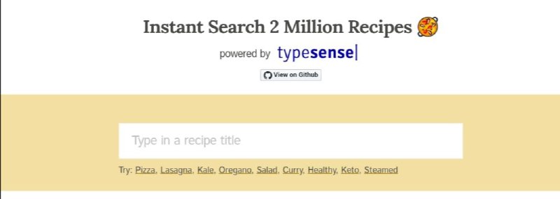 Instant Search 2 Million Recipes 这个 #食谱 #搜索引擎 可以即时搜索200万个食谱