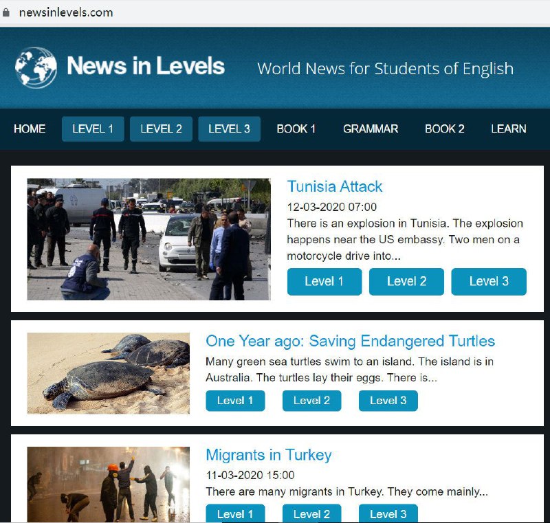 用英语新闻教会你3000单词的分级阅读网站——News in Levels #英语 #听力 #教育使用环境