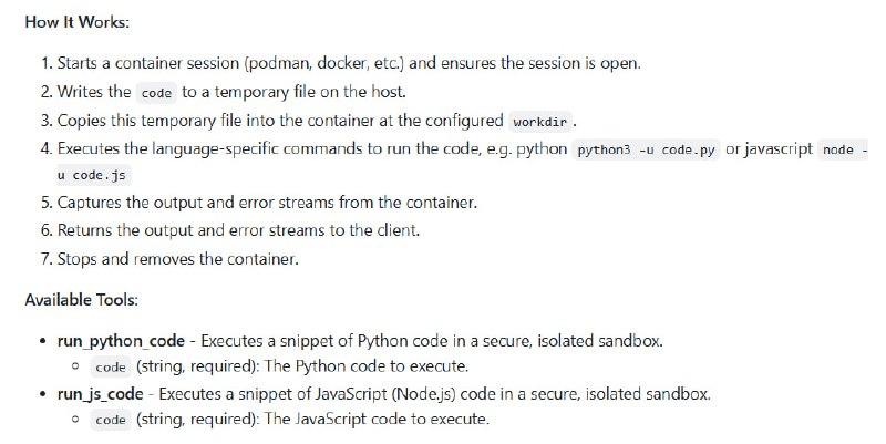 Code Sandbox MCP