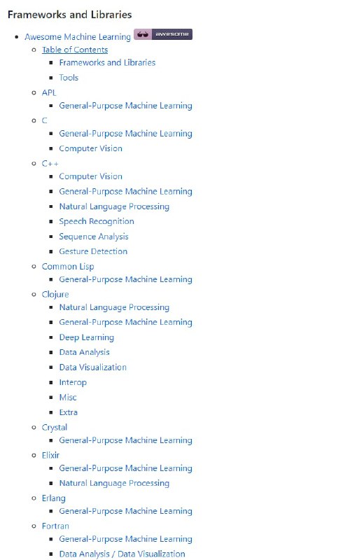 Awesome Machine Learning #机器学习 #框架 /库/软件大列表可供下载的免费机器学习书籍有关专业机器学习的活动在线提供的（大部分）免费机器学习课程数据科学和机器学习的博客和新闻通讯列表如需免费参加聚会和当地活动的列表Awesome Machine Learning #机器学习 #框架 /库/软件大列表可供下载的免费机器学习书籍有关专业机器学习的活动在线提供的（大部分）免费机器学习课程数据科学和机器学习的博客和新闻通讯列表如需免费参加聚会和当地活动的列表